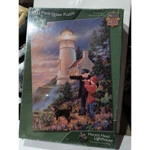 Master Pieces 1000 Piece Puzzle HECETA HEAD LIGHTHOUSE by Dona Gelsinger Sealed